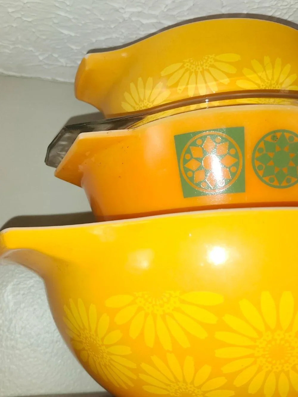 Pyrex orange Dutch casserole